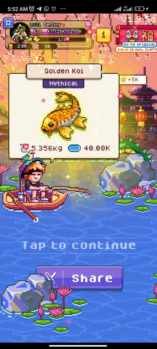 I caught a Mythical Fish - Golden Koi fish ✌️ 
Join with me fishingfrenzy.co #fishing_frenzy