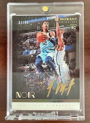 2019 Panini Noir Spotlight Signatures Ja Morant Grizzlies AUTO /99 