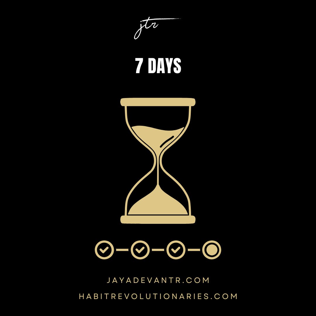 Jayadevan_TR's tweet photo. 7 days from now, you could be:
✅ 7 micro habits stronger.
✅ 7 tiny wins richer.
✅ 1 mindset shift closer to your goals.
Or… exactly where you are today.
Your move. ⏳
Comment ‘SHIFT’ – I’ll send you the free course.
#SilentShift #NoTimeNoProblem https://t.co/xU86XVVZug