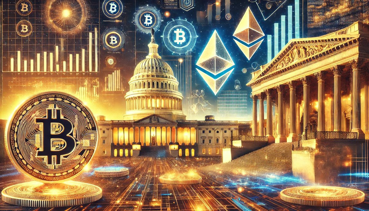 SamCryptoTin's tweet photo. Is the U.S. on the brink of a cryptocurrency revolution? 🪙
Ripple is reportedly lobbying the U.S. government to exclude Bitcoin from a potential strategic digital reserve. This controversial move could redefine how crypto integrates into national economic policies. Let’s break it down. 👇