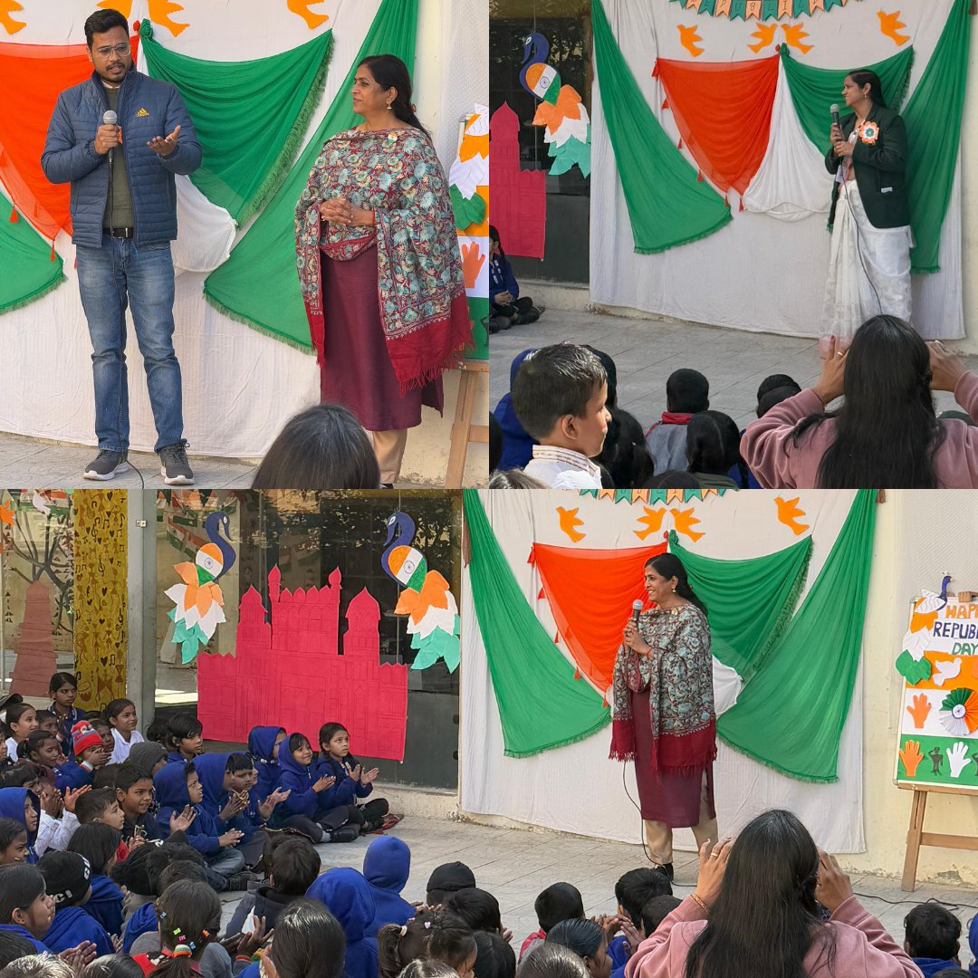 Go_Atain's tweet photo. On the occasion of Republic Day in #India, our corporate team joined the vibrant celebrations at a school supported by IGT Solutions through the Bagiya Program of Sanshil Foundation in Jharsa Village, #Gurugram.
Happy Republic Day!
#RepublicDayIndia #2025 #CSR #IGTSolutions https://t.co/xfEObNdaKX
