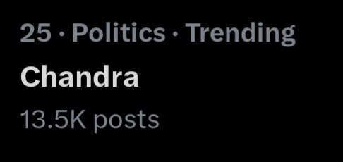 Chandra is now trending on X

The hype is absolutely real