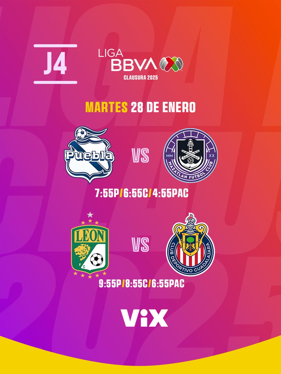 redes_TUDN's tweet image. ESTE MARTES pinta SABROSO gracias a #NuestroFutbol 👏⚽🔥

💎Puebla vs Mazatlán | León vs Chivas 💎

Lo mejor de la Liga MX está en @VIX 🇺🇸📲 bit.ly/3ykBGmd