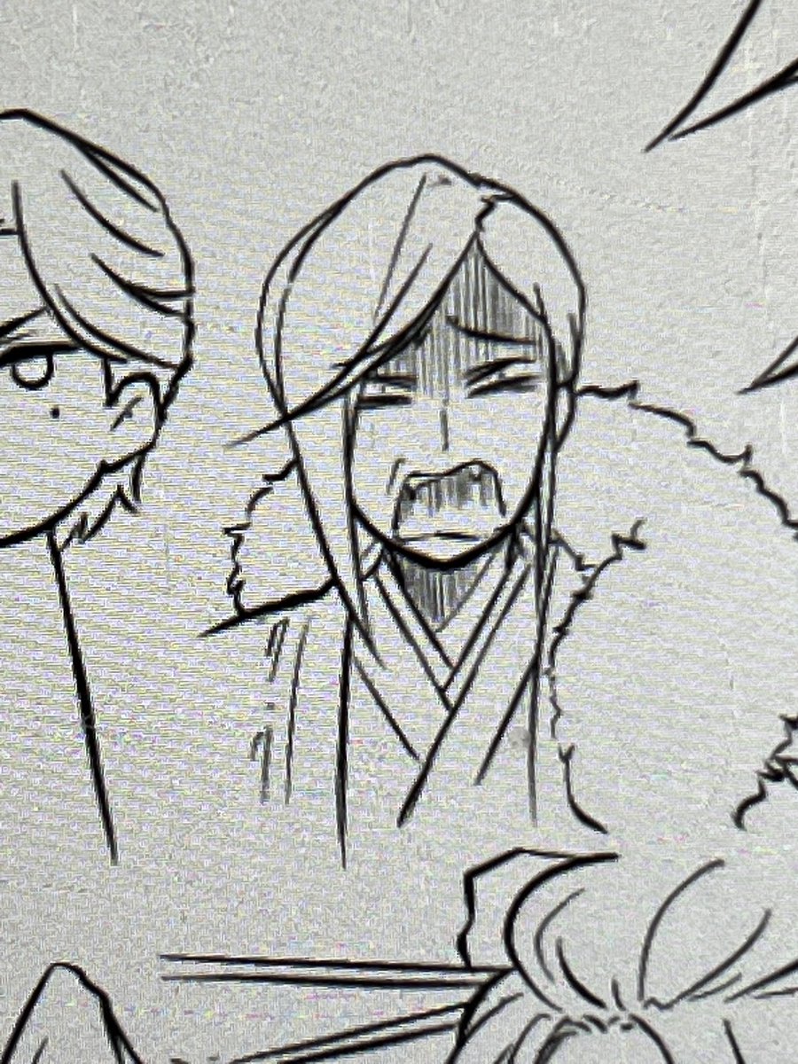 数日前に描き始めて中断してた漫画、この状態から1ミリも勧めてなかったことに衝撃受けた自分、たぶんこの静と同じ顔してたわー... 