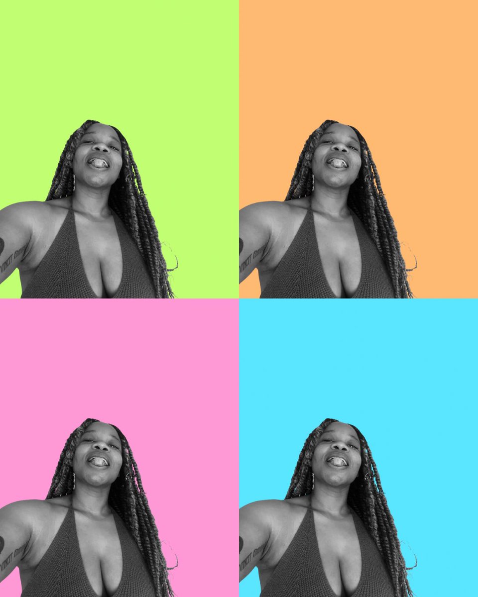 rhondajan3life's tweet image. This was a hit last summer 💚🧡🩷🩵 #cannabaedesignstudio #rhondajane #colorblock #colortheory #artist