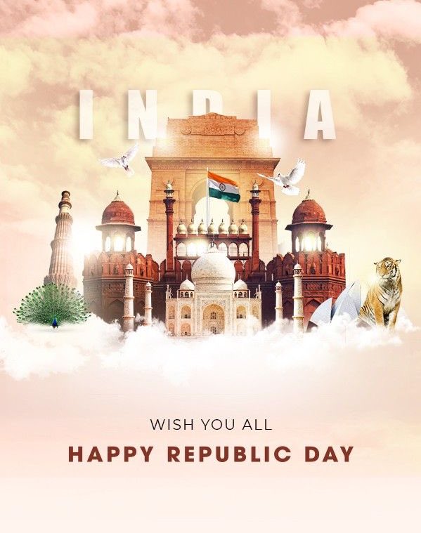 HAPPY REPUBLIC Day, let us pledge to uphold the principles of our Constitution and contribute to the growth and unity of our beloved nation.Let’s remember the sacrifice of our freedom fighters and work together to make India stronger, brighter, and prouder.