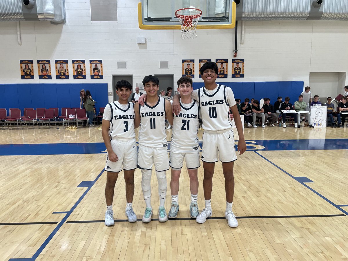 Thank seniors Dilan, Sameer, Blake &amp; Deven.  Your commitment, loyalty &amp; hard work for the Eagles basketball program was outstanding!  GO EAGLES!!!