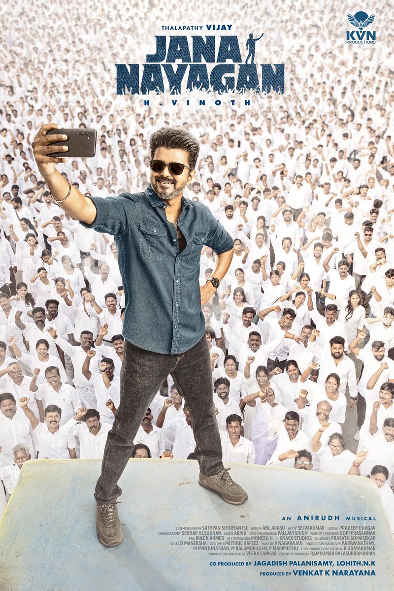 Jagadish (@jagadishbliss) on Twitter photo #JanaNayagan 🔥🔥🔥
#Thalapathy <a href="/actorvijay/">Vijay</a> #HVinoth <a href="/hegdepooja/">Pooja Hegde</a> <a href="/_mamithabaiju/">Mamitha Baiju</a> <a href="/anirudhofficial/">Anirudh Ravichander</a> <a href="/KvnProductions/">KVN Productions</a> <a href="/LohithNK01/">Lohith NK</a> <a href="/thedeol/">Bobby Deol</a> <a href="/prakashraaj/">Prakash Raj</a> <a href="/sathyaDP/">SathyanSooryan ISC</a> <a href="/PradeepERagav/">Pradeep E Ragav</a> <a href="/RIAZtheboss/">RIAZ K AHMED</a> <a href="/gopiprasannaa/">Gopi Prasannaa</a> #JanaNayagan 🔥🔥🔥
#Thalapathy <a href="/actorvijay/">Vijay</a> #HVinoth <a href="/hegdepooja/">Pooja Hegde</a> <a href="/_mamithabaiju/">Mamitha Baiju</a> <a href="/anirudhofficial/">Anirudh Ravichander</a> <a href="/KvnProductions/">KVN Productions</a> <a href="/LohithNK01/">Lohith NK</a> <a href="/thedeol/">Bobby Deol</a> <a href="/prakashraaj/">Prakash Raj</a> <a href="/sathyaDP/">SathyanSooryan ISC</a> <a href="/PradeepERagav/">Pradeep E Ragav</a> <a href="/RIAZtheboss/">RIAZ K AHMED</a> <a href="/gopiprasannaa/">Gopi Prasannaa</a>