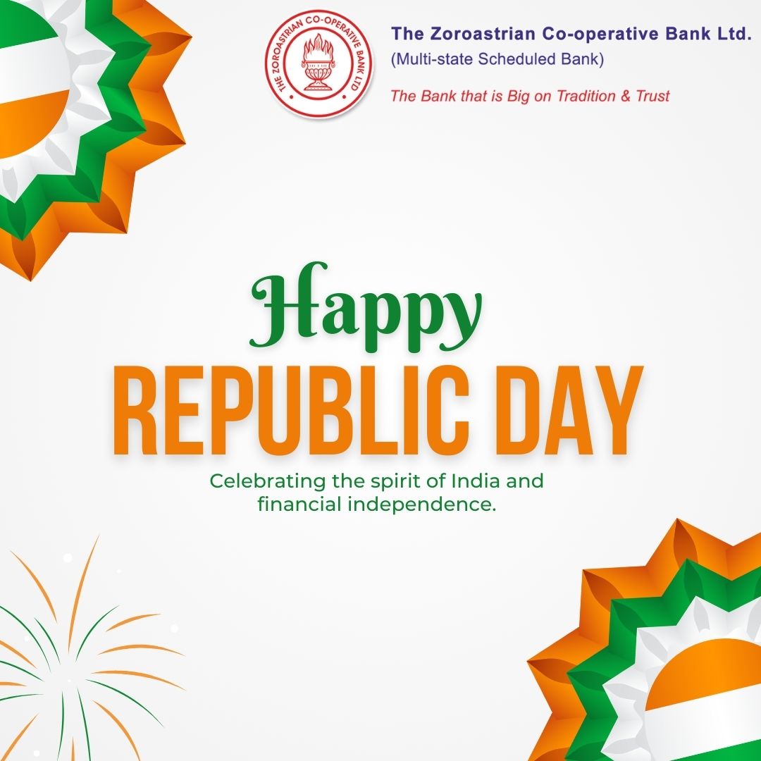 ZoroastrianBank's tweet photo. This Republic Day, take charge of your finances with our trusted banking solutions. Together, let’s build a stronger and self-reliant nation.
#RepublicDay #FinancialIndependence #BankingForIndia #ProudToBeIndian #DigitalBanking #ZCBL https://t.co/7X7rhKI3WW