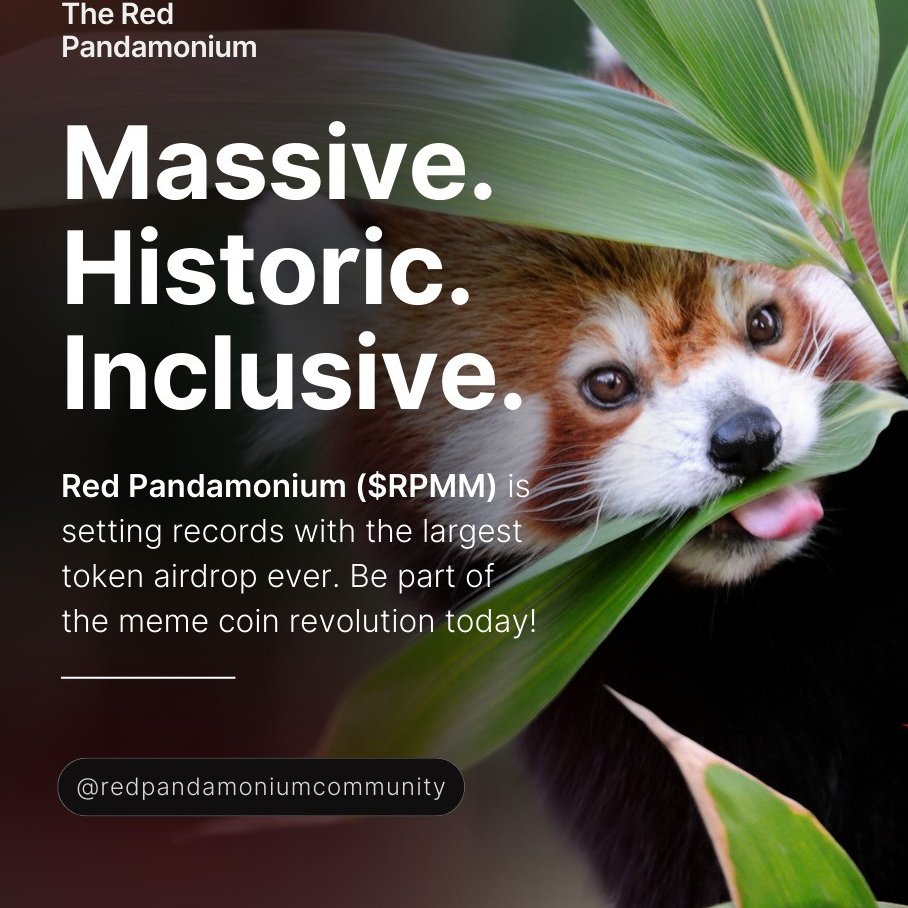 Red4Pandamonium's tweet photo. _"The biggest mistake of your crypto journey? **Not registering for Red Pandamonium tokens.**
🚀 45 seconds + email = **FREE tokens.**
No gas fees. No wallet. Zero friction.
The **meme revolution** is here, don’t miss it.
#Redpandamonium #memeairdrop #XRP https://t.co/XkJSQZYfnT