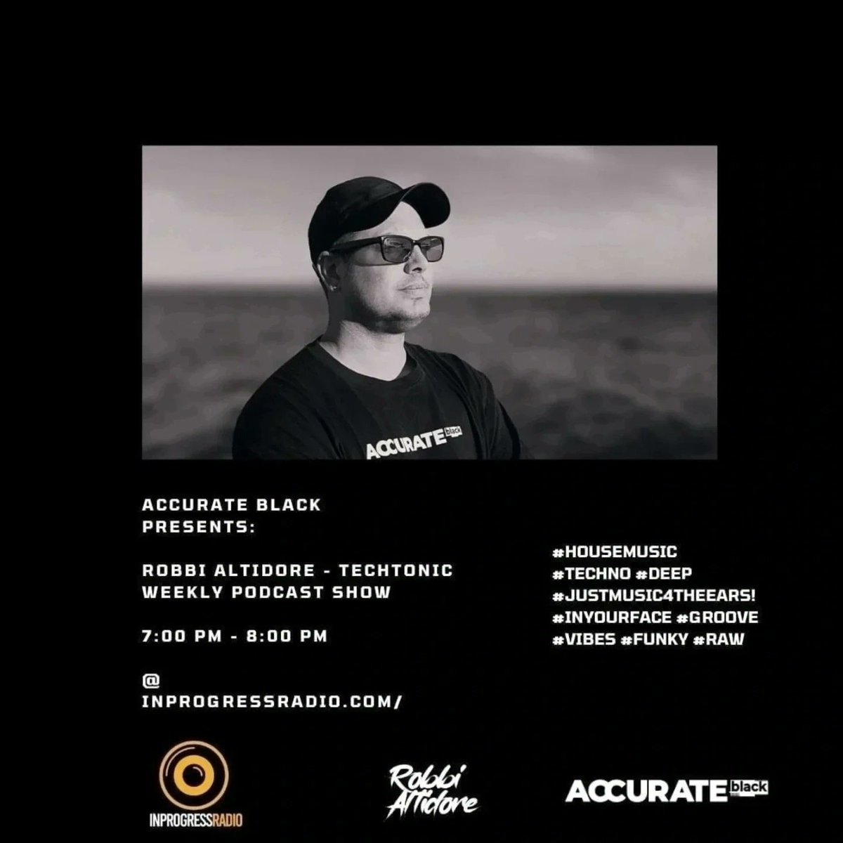 Robrechtdapinto's tweet photo. @AccurateBlack Presents :
Robbi Altidore - Techtonic
From : 19:00 - 20:00
7:00 - 8:00 PM
Weekly on @inprogressradio https://t.co/sAOu4l3TS1