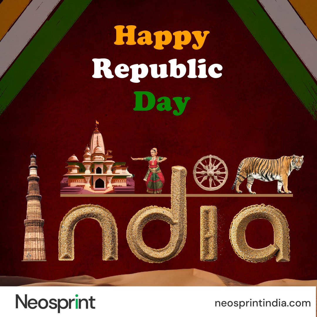 NeosprintIndia's tweet photo. 🇮🇳 Celebrating 76th Republic Day 🇮🇳

As we celebrate, lets remember our responsibilities as citizens. The Constitution gives us our rights, but it also reminds us of our duties to respect each other, uphold justice, and foster harmony in our society
Jai Hind! 🇮🇳 #RepublicDay https://t.co/Dtjd0mlMWr