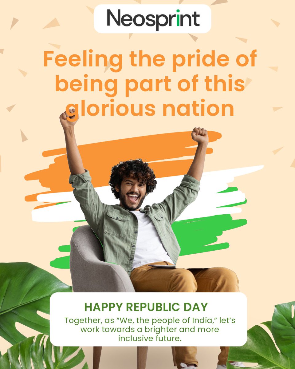 NeosprintIndia's tweet photo. 🇮🇳 Celebrating 76th Republic Day 🇮🇳

As we celebrate, lets remember our responsibilities as citizens. The Constitution gives us our rights, but it also reminds us of our duties to respect each other, uphold justice, and foster harmony in our society
Jai Hind! 🇮🇳 #RepublicDay https://t.co/Dtjd0mlMWr