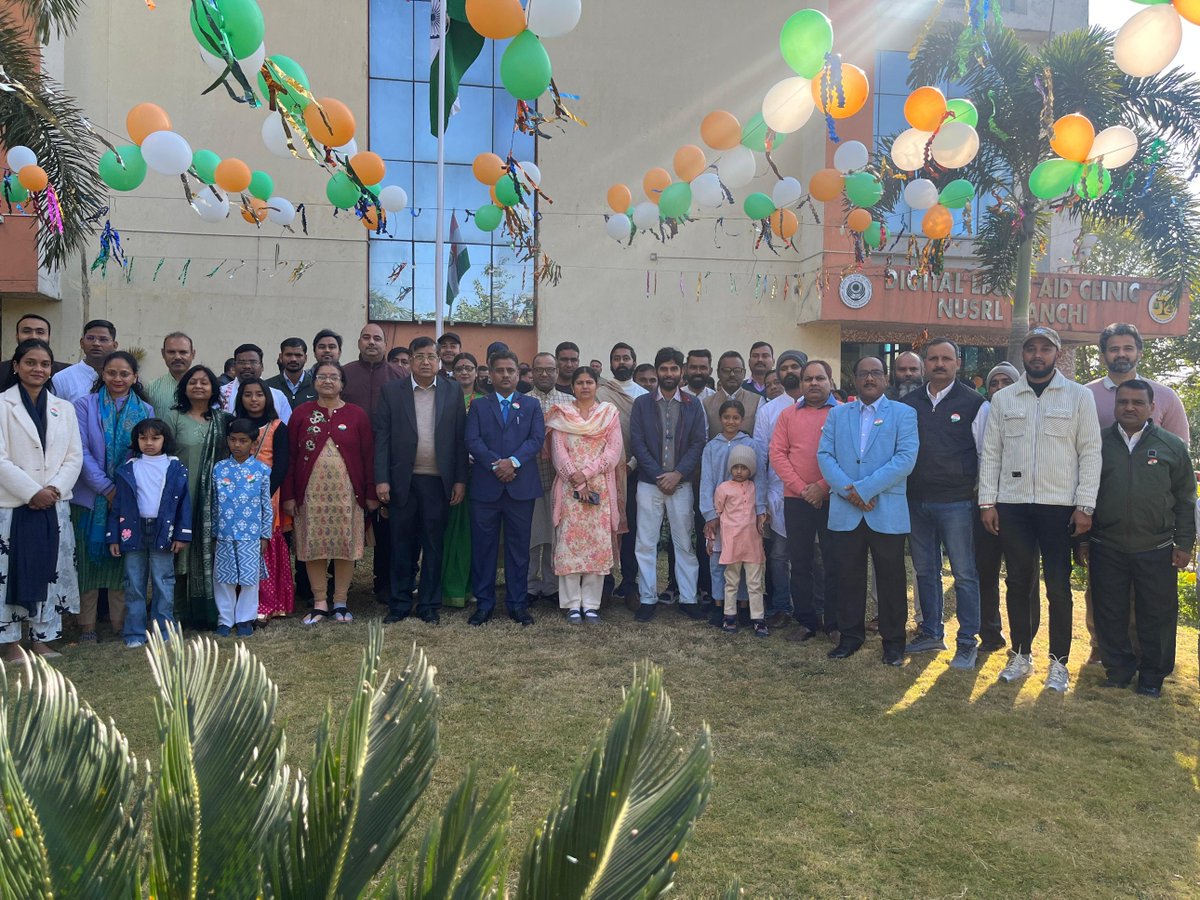 nusrlranchi's tweet photo. Republic Day celebrations at NUSRL, Ranchi We were honored to welcome Dr. Nirmal Kanti Chakrabarti, Vice Chancellor of The West Bengal National University of Juridical Sciences, as our esteemed Chief Guest for the flag-hoisting ceremony. #RepublicDay2025 #nusrl https://t.co/LwV0WEUrpY