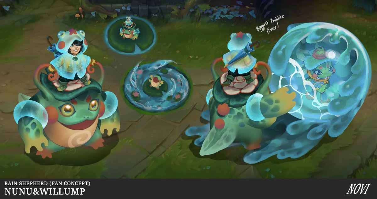 novic_0's tweet photo. Rain Shepherd Nunu and Willump fan concept https://t.co/MqdUKOPIoP