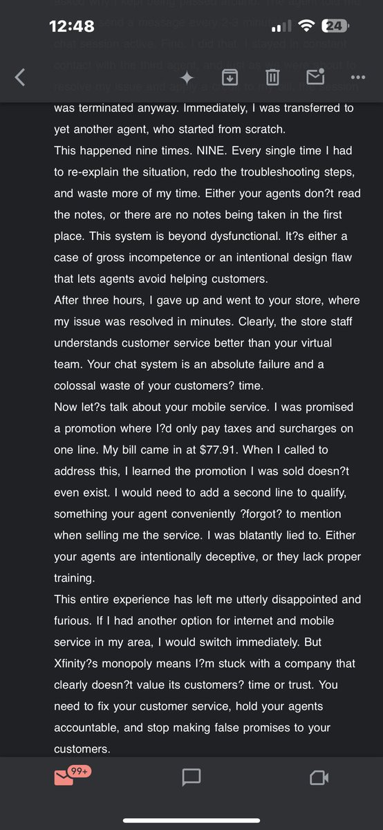 burt_brooks's tweet photo. @Xfinity has horrible customer service it an absolute disaster, it’s the worst in the world. I left a horrible review on Xfinity’s website &amp; they rewarded me with a badge for getting 5 likes, ironic. It’s nearly impossible to talk to a live person on the phone. https://t.co/6oA2N7r4ra