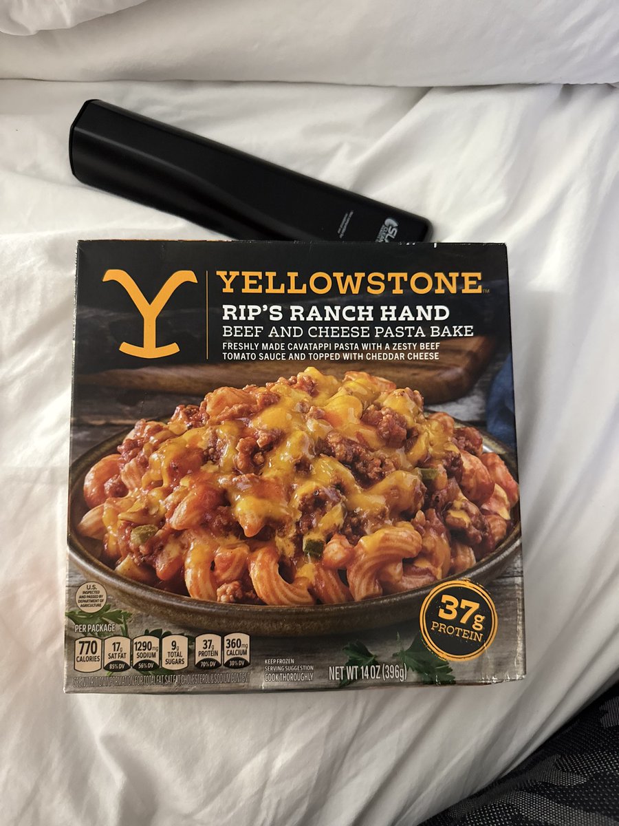 dilldough12345's tweet photo. had a legendary day today. following it up with a legendary microwave meal. i always wanted to be a badass like Rip, maybe this will covert me #bringbackyellowstone #riptop2not2 https://t.co/JExilBnZmI