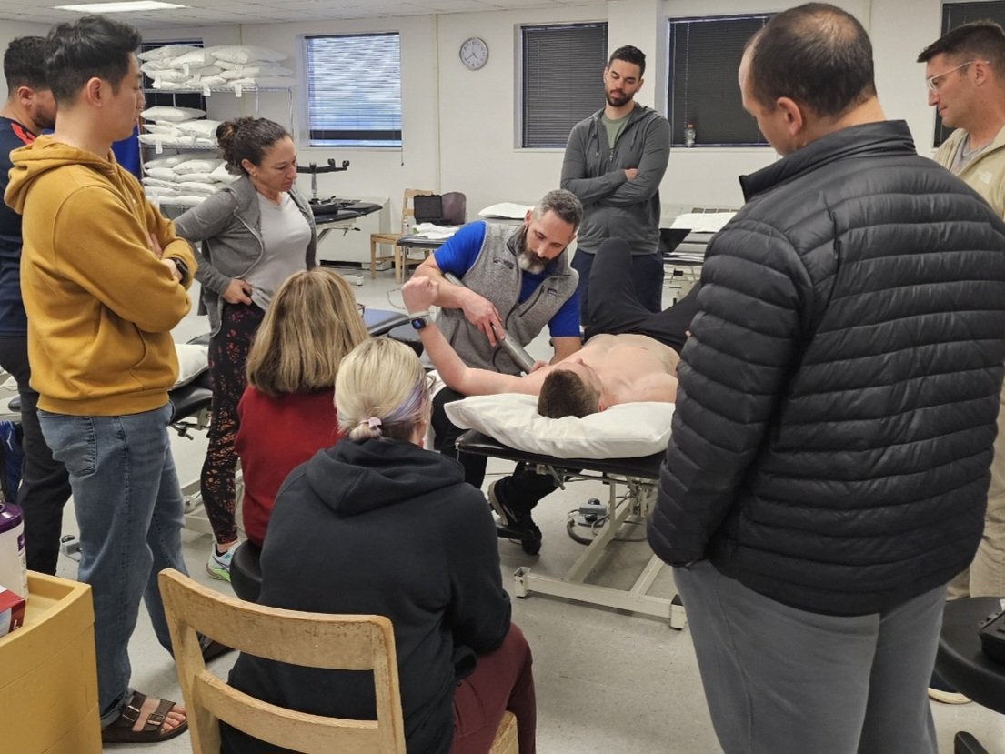 Lots more ground covered in day 2 IASTM-1 here in Dallas targeting soft tissue dysfunction in upper extremities, neck, and spine, as well as treatment for TMJD and headache with myofascial release, cupping, FRAMS, and temporing rods #Osteopractic #physicaltherapy #AAMT