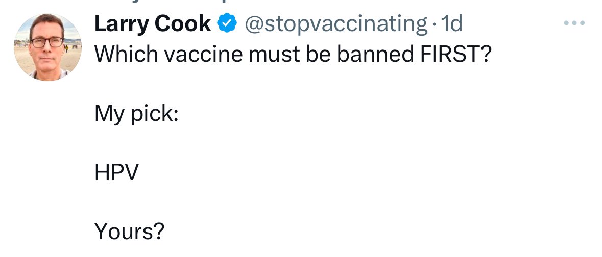 RFK Jr and his anti vaxx pals have their sights set on banning vaccines 

Starting with the HPV vaccine which has caused cervical cancer rates to plummet.

They would rather you had cancer than a safe vaccine 

Sick and twisted