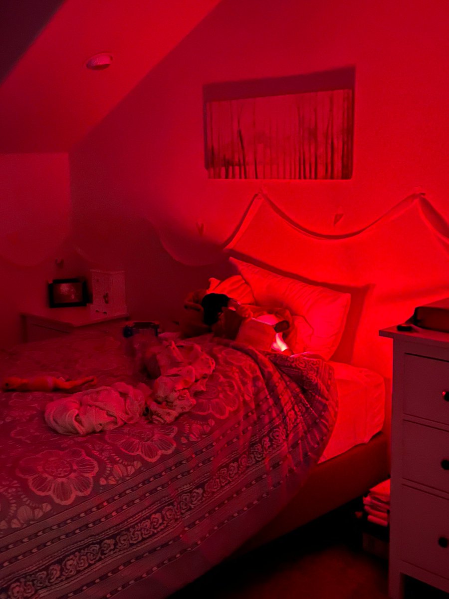 no_grave_'s tweet photo. one strategy my wife and I have is letting our kids stay up late only if they're Reading. They feel like they're getting away with something by staying up, but they're doing exactly what we want most. We got them cool red reading lamps to make them feel cooler https://t.co/4g6CpWJGFr