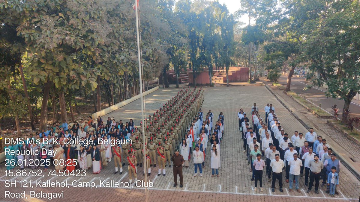 BKCNSS's tweet photo. Republic Day celebration at Bhaurao Kakatkar College Belgaum https://t.co/RkpFD9ASM7