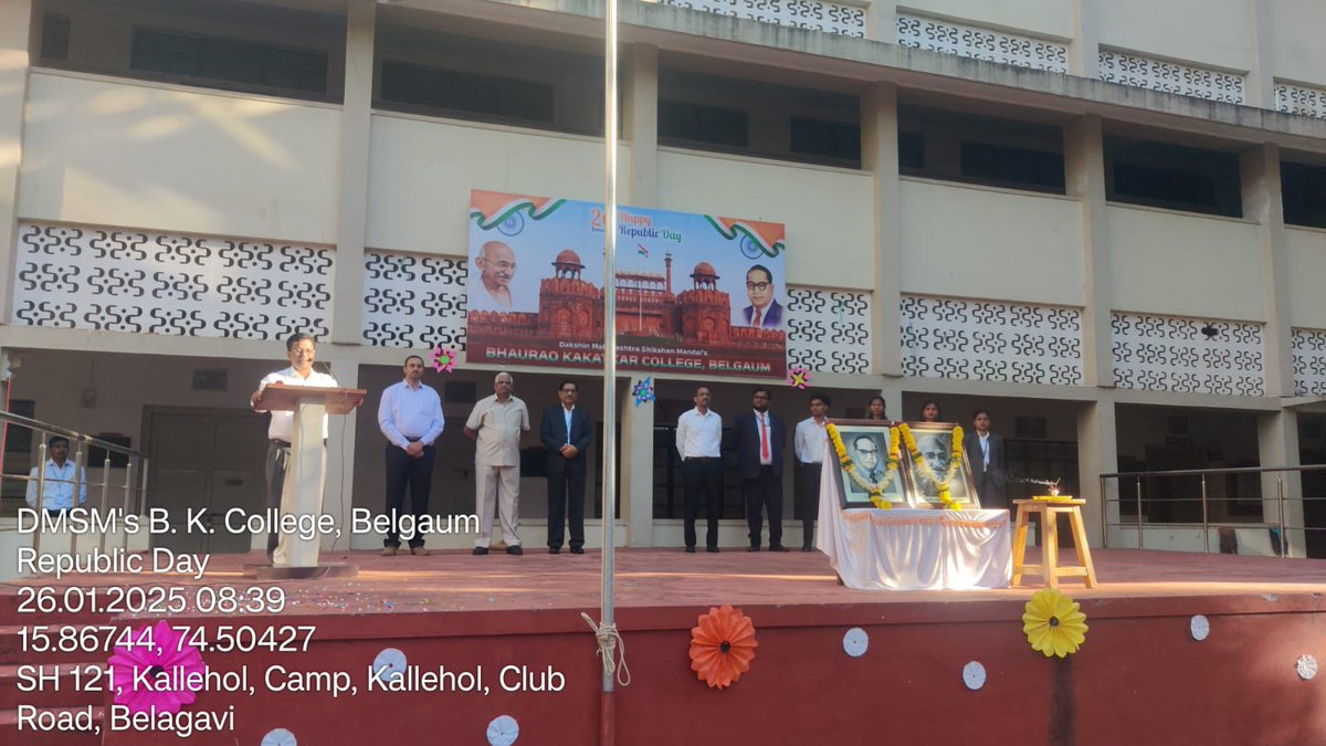 BKCNSS's tweet photo. Republic Day celebration at Bhaurao Kakatkar College Belgaum https://t.co/RkpFD9ASM7
