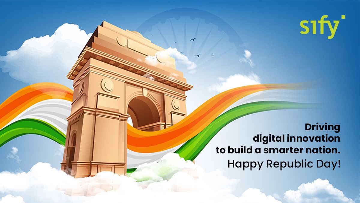 As we celebrate the 76th Republic Day, let's channel the spirit of innovation and progress that defines both India and Sify Technologies. Happy Republic Day, everyone!

#RepublicDay2025 #SifyTechnologies #DigitalBridge #DigitalIndia #RepublicDayIndia #DigitalTransformation #Sify