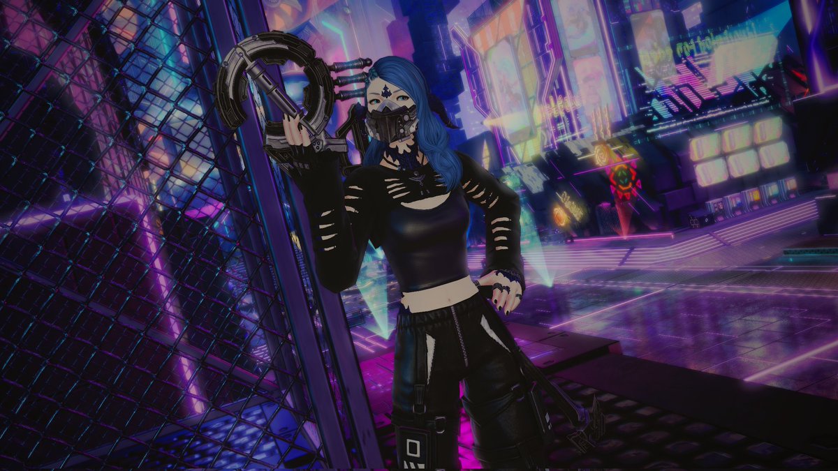 echocahouts's tweet photo. New year, new glams, new pics! Living my best Final Cyber Fantasy lol... I need to hang out in Solution 9 more often, devs did so well designing this zone! 💜

#ffxiv #finalfantasyxiv #gpose #screenshot #auraxaela #cyberpunk https://t.co/ZBB9BeIgdC