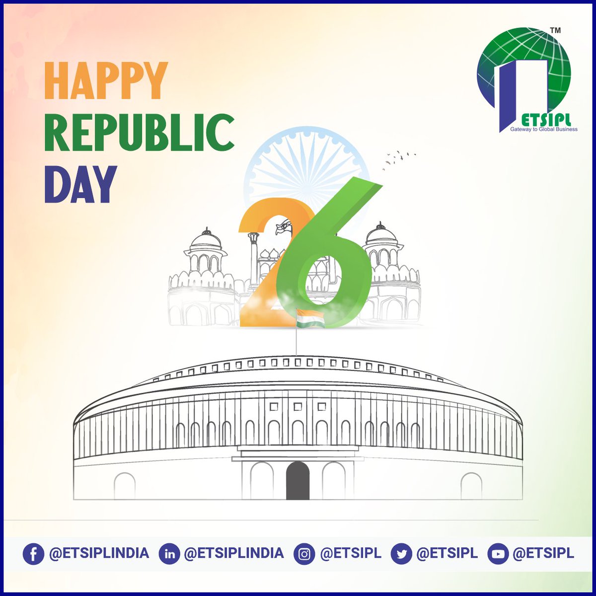 On behalf of the entire team of ETSIPL, Wishing You All a Happy Republic Day! Let this Republic Day fill us all with pride and a sense of unity and inspire us all to continue working together for a brighter and more connected future!