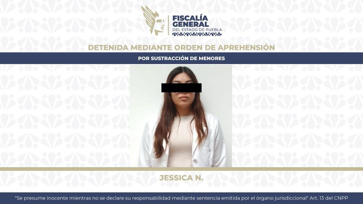 sucesospuebla's tweet photo. #Sucesos 👩🚨 || Jessica N. cuarta persona detenida por el caso de violencia vicaría en contra de Ana Karen, reconoció que las menores de edad viven con ella (hasta antes de ser detenida), de acuerdo a la declaración que dio a las autoridades. 

🗞️ La mañana del sábado, Ana Karen confió en la intervención de las autoridades para la búsqueda y localización de sus tres hijas, para que ya estén de vuelta con ella. 

El día jueves 30 de enero a las 14:00 horas continuará la audiencia en donde se resolverá la vinculación a proceso de Jessica N.  
@FiscaliaPuebla 
@busquedagobpue 
@idamis35

➡️🔗 https://t.co/0RLuAtIQ8Z