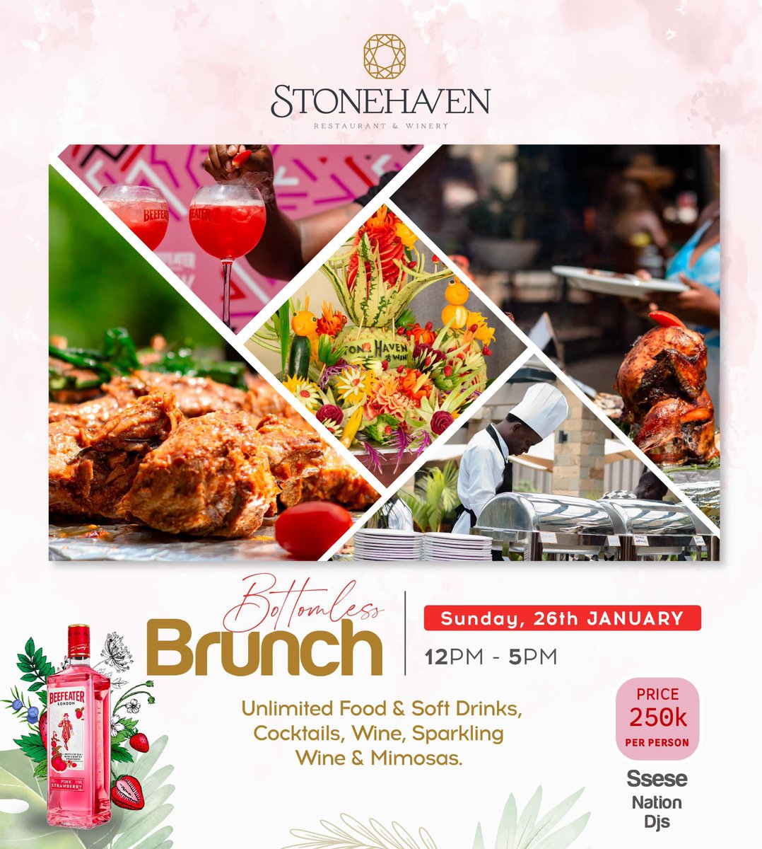 Join us today for the first <a href="/Stonehavenkla/">Stonehaven Restaurant</a> brunch of 2025 🥂. Good music, great food and unlimited drinks await you 🎉🍹

Vibes by our very own <a href="/DJ_Ssese/">Uncle DJ</a>
To book: DM/☎️ 0709342064 #SseseNation #StoneHavenBrunch
