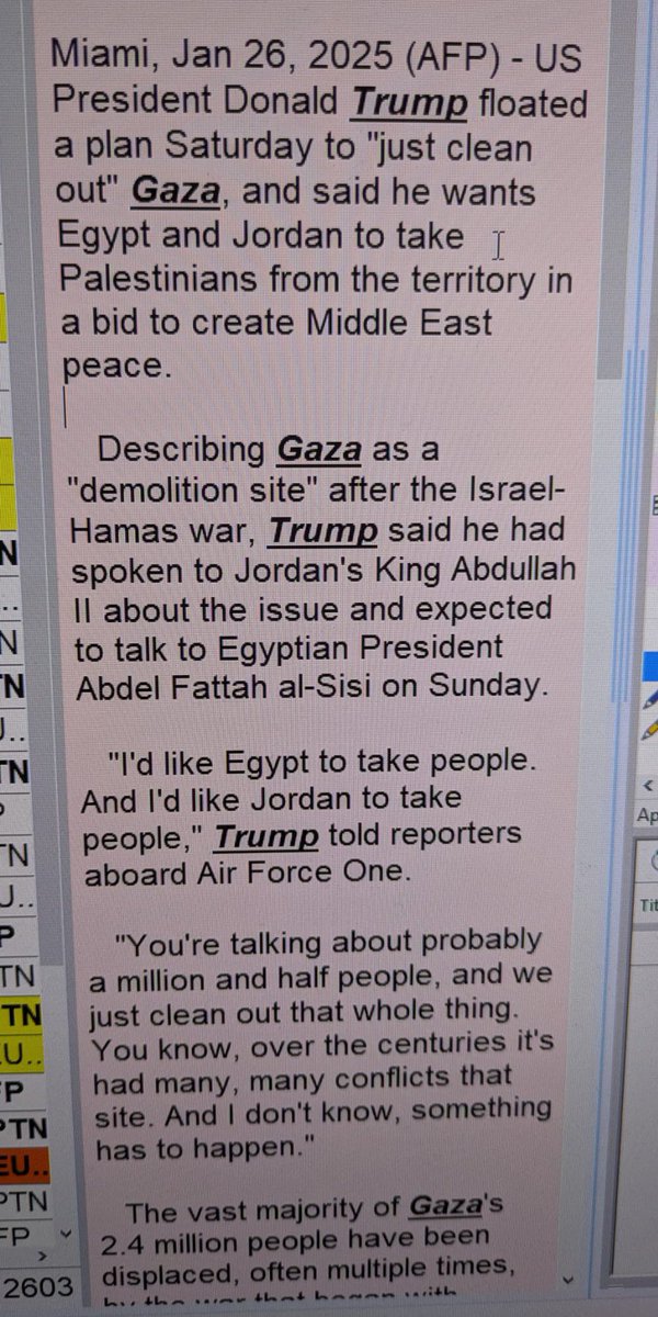 NTarnopolsky's tweet image. 💥@POTUS Trump says he's talking with Jordan's king &amp;amp; Egypt's president "about probably a million and a half people, and we just clean out the whole thing," and Israeli morning news hosts sound positively aroused over the possibility of Trump voluntarily deporting the Gazans 🤦🏽‍♀️