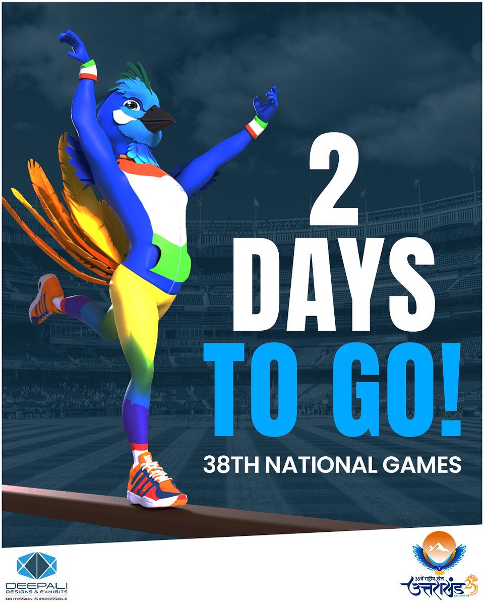 official_ddepl's tweet photo. Just 2 days to go! The stage is set, the excitement is building, and the countdown to the 38th National Games grand opening is almost over! 🏅✨ Are you ready to witness history in the making? Stay tuned!#38thNationalGames #GrandOpeningCountdown #2DaysToGo #DeepaliDesigns #Ddepl https://t.co/TMQpes4Mp6
