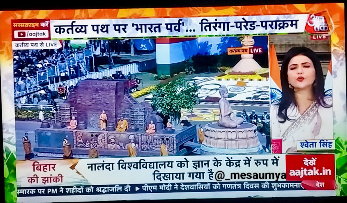 _mesaumya's tweet photo. After 8 years, once again Bihar's tableau was seen in the 76th  Republic Day parade . 🇮🇳
#RepublicDayIndia 
#RepublicDayParade2025 
#BiharTableau https://t.co/zfAE3jLOIH