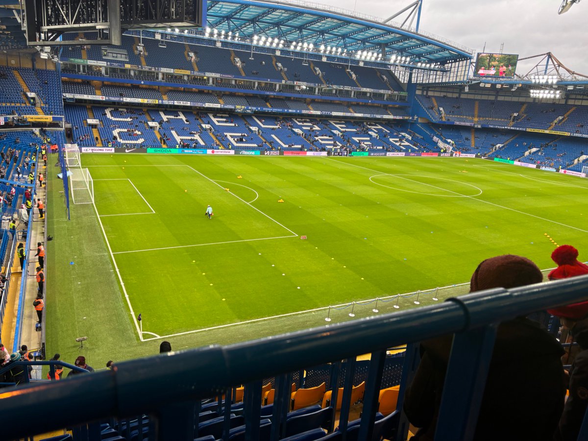 At Stamford Bridge for today’s Arsenal Ladies match.