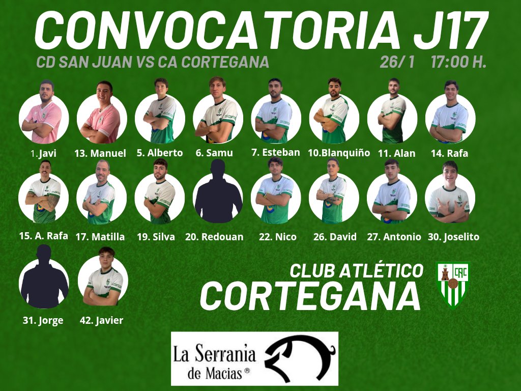 Estos son los convocados para visitar San Juan.

VAMOSSSSSS