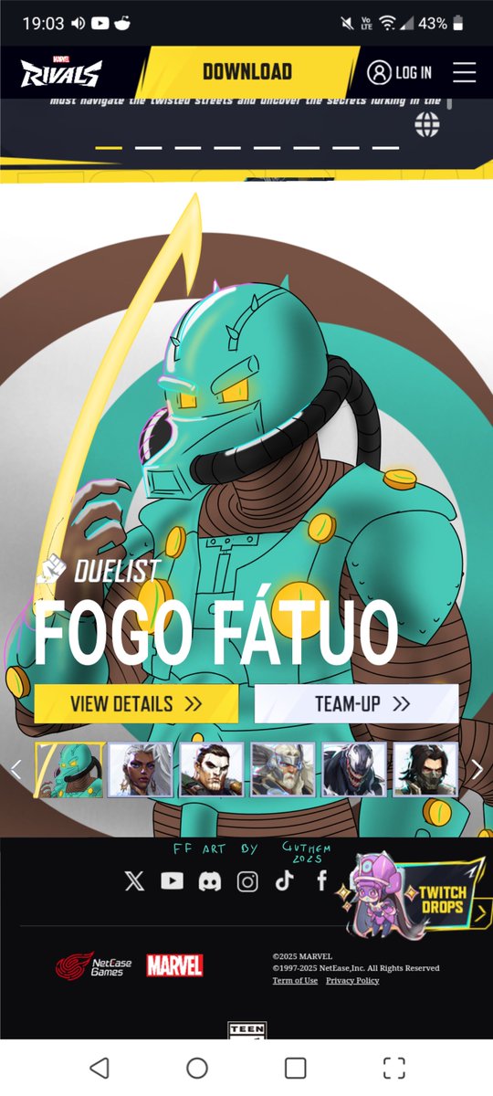 Guthem_'s tweet image. #MarvelRivals @ElciddoCerrado  #FogoFátuo

#PrintScreen #Marvel #WillOWisp #SuperHero #SuperHerói #Boitata #Boitatá #lenda #legend #folklore #folclore #🇧🇷  #SuperHeroiBrasileiro #GameScreen #VideoGame #FightingGame #FogoFatuo #harpoon #eyes #SuperArmor
instagram.com/p/DFRlPFyM5ma