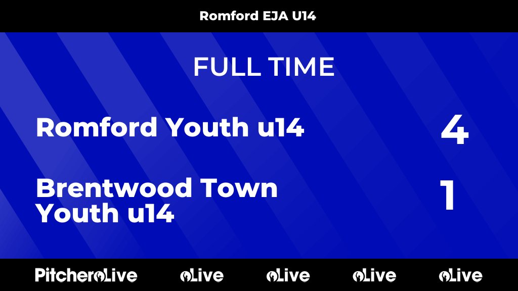 RomfordFC's tweet photo. FULL TIME: Romford Youth u14 4 - 1 Brentwood Town Youth u14
#ROMBRE #Pitchero
https://t.co/o4jFF4KAZb https://t.co/xtEt5OK7uW