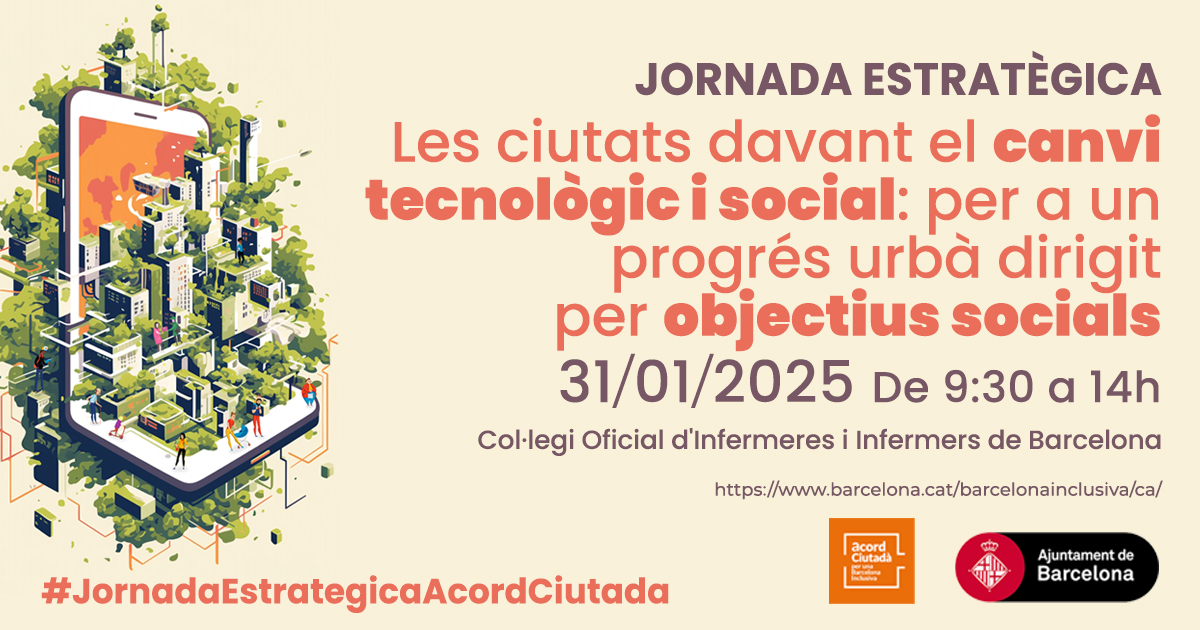 Districte de Nou Barris (@bcn_noubarris) on Twitter photo Les ciutats tenen la clau per a un futur més just! El 31 de gener, a la Jornada Estratègica organitzada per <a href="/AcordCiutada/">Acord Ciutadà</a>, explorarem com abordar els reptes socials actuals. T'hi apuntes?
📍 Col·legi Oficial d'Infermeres i Infermers de Barcelona
#JornadaEstrategicaAcordCiutada Les ciutats tenen la clau per a un futur més just! El 31 de gener, a la Jornada Estratègica organitzada per <a href="/AcordCiutada/">Acord Ciutadà</a>, explorarem com abordar els reptes socials actuals. T'hi apuntes?
📍 Col·legi Oficial d'Infermeres i Infermers de Barcelona
#JornadaEstrategicaAcordCiutada