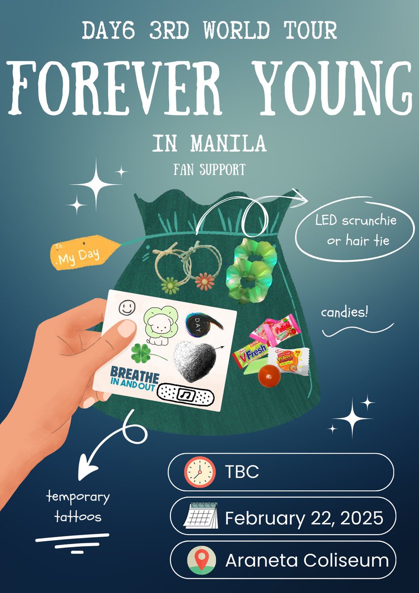 kyeompil's tweet photo. 🍀 day6 forever young in manila fan support / freebies by @seokminbestboi + gigi 🧸

⤷ please like &amp; retweet
⤷ limited quantity only
⤷ strictly 1:1 ratio

see you on d-day, mydays! .☘︎ ݁˖

#DAY6_3RD_WORLDTOUR_MANILA #DAY6_3RD_WORLDTOUR_MNL
#Day6inManila https://t.co/1AacLWOD4c