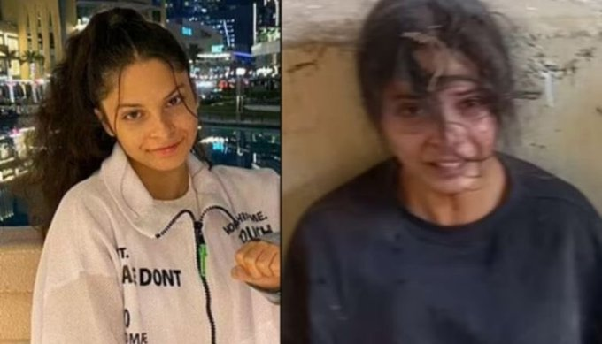 VividProwess's tweet photo. ⚠️Horrifying new details about Daniella Gilboa's time in Hamas captivity in Gaza:
"She ate one or two pitas a day, until their stomachs swelled. They would sometimes cook but wouldn't eat. She was held in a dark tunnel by Hamas. She still has a bullet in her leg." https://t.co/rwwME35VJ4