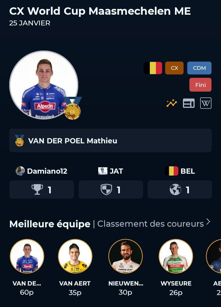 2025 Commence tres bien , première victoire 🎯 <a href="/AppCycling/">Cycling Fantasy App</a> <a href="/AlaphilippeTeam/">Alaphilippe Team</a>