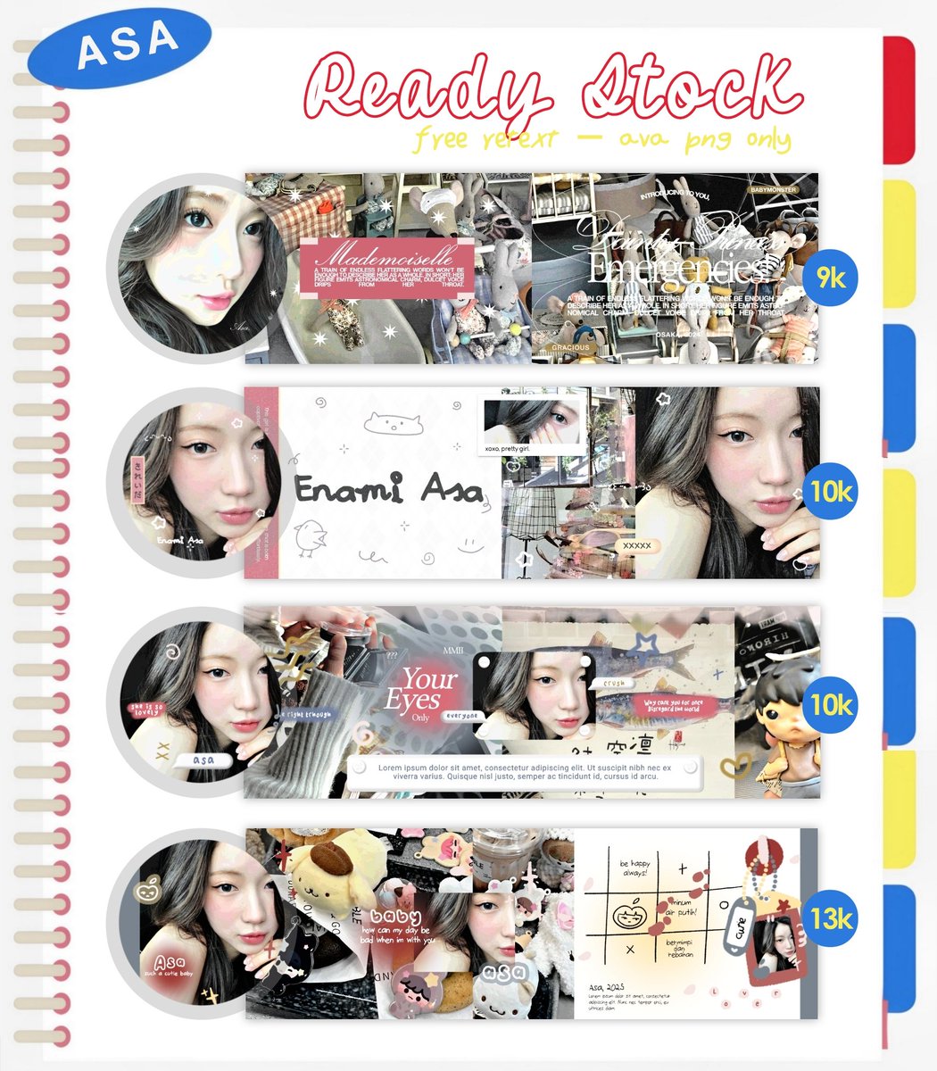 repost would be appreciated, thank you!😻 #zonauang #zonaba 

halo👋🏻 aku punya 4 layout ready stock asa dengan price dan keterangan lain sudah tersedia di pict❣ boleh langsung dm mau layout mana yaa, ditunggu jajannya!😻💖