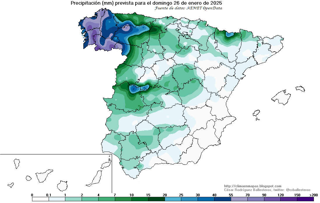 crballesteros's tweet photo. Precipitaciones abundantes hoy y mañana en Galicia, Sistema Central y Pirineos. #ClimaEnMapas. (Mapas elaborada con la predicción horaria por municipios de #AemetOpenData)
Más información en: https://t.co/Ybb01g4I18 https://t.co/qWHUCcbgle
