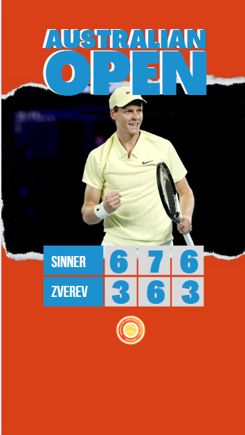 ALTC_actu's tweet photo. Vicoire de Jannik Sinner 🇮🇹 face à l'horrible Alexander Zverev 🇩🇪 en finale de cet #AustralianOpen🇦🇺. L'allemand n'a pas pu rivaliser face à un Sinner tranchant. Victoire en 3 sets nette et sans bavures 🔥
Déjà son 3ème grand chelem 🏆!! https://t.co/VjXxgTHGwx