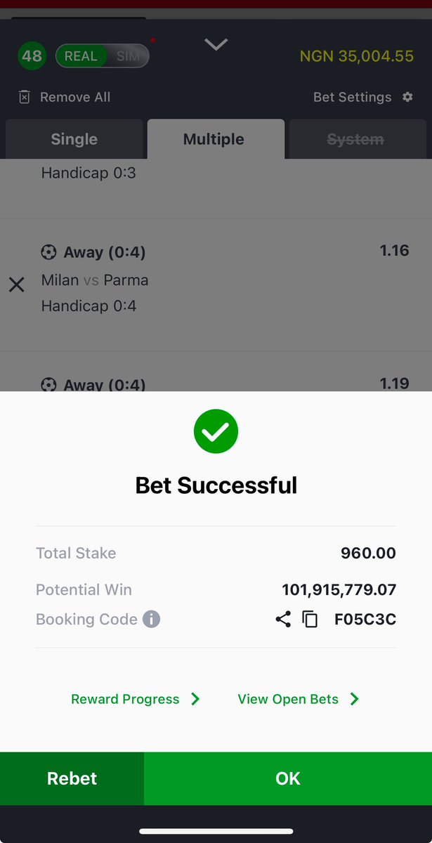 Handicap 

Breakthrough ticket 

Like and repost