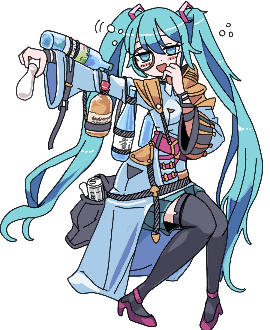 初音ミク 「アルコールの電術師ファンが期待しているアンコールは、断らない。 」|さつのイラスト