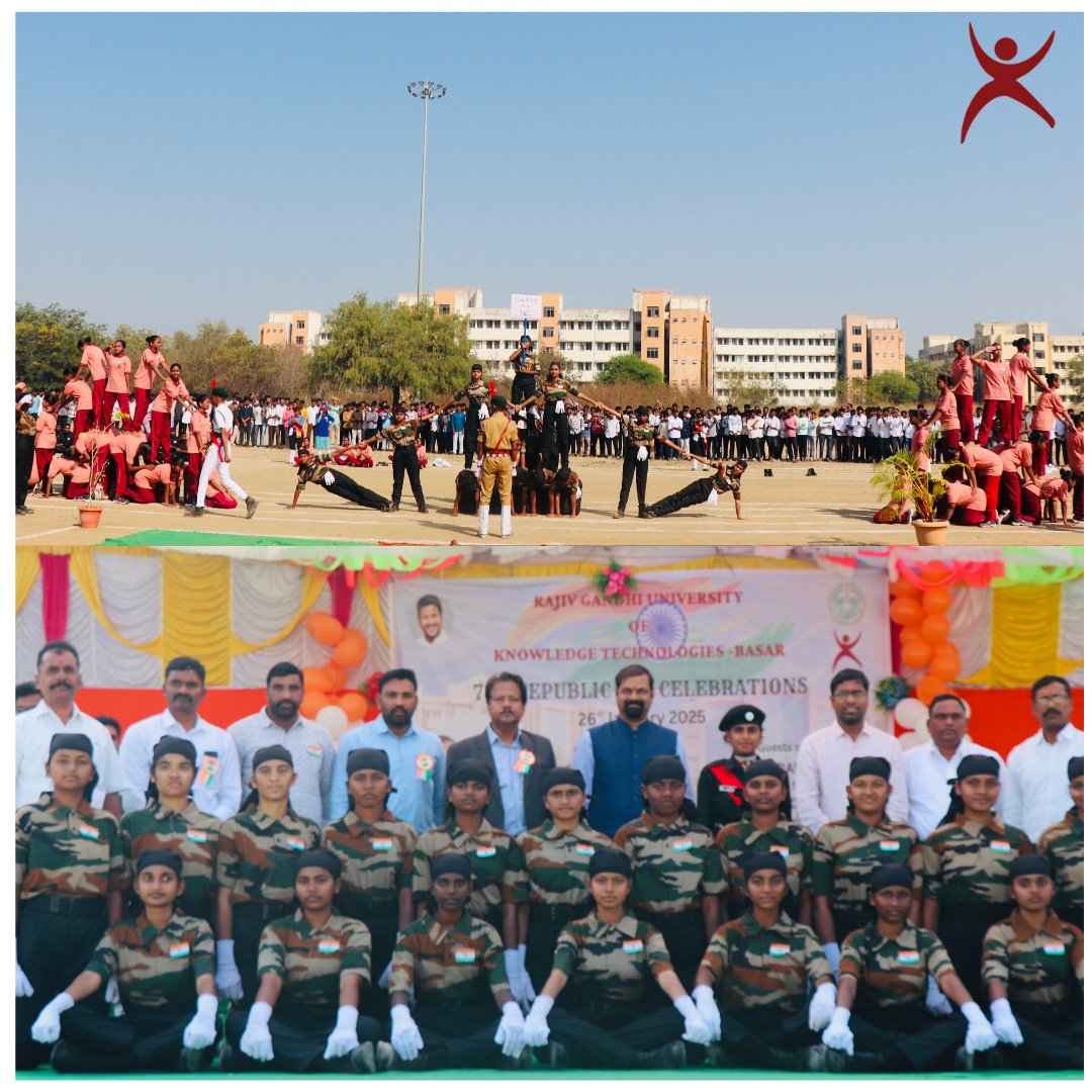 RGUKT Basar has hosted the 76th Republic Day celebrations.After giving tribute to the great leaders of India,VC sir has appreciated the students who have excelled in various competitions.The NCC cadets have showcased strength and unity in the Parade.