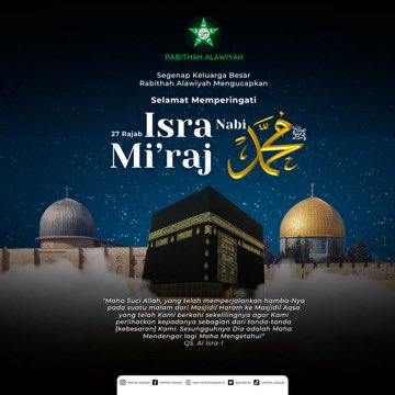 Keluarga besar Rabithah Alawiyah mengucapkan Selamat Memperingati Isra Miraj Nabi Muhammad SAW 1446H
<a href="/dpprabithah/">Rabithah Alawiyah Official</a> 
#isramiraj 
#rabithahalawiyah