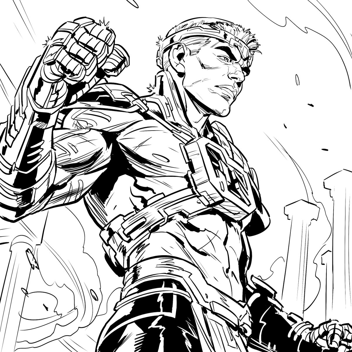 chriswahl73's tweet photo. GM heroes!  🦸‍♂️ Hope you all have an action packed Sunday ☕️ Athena-0 roughs for the Core redesign bonus 🫡 @metahero_pv @pixelvault_ https://t.co/qbaPi039UL